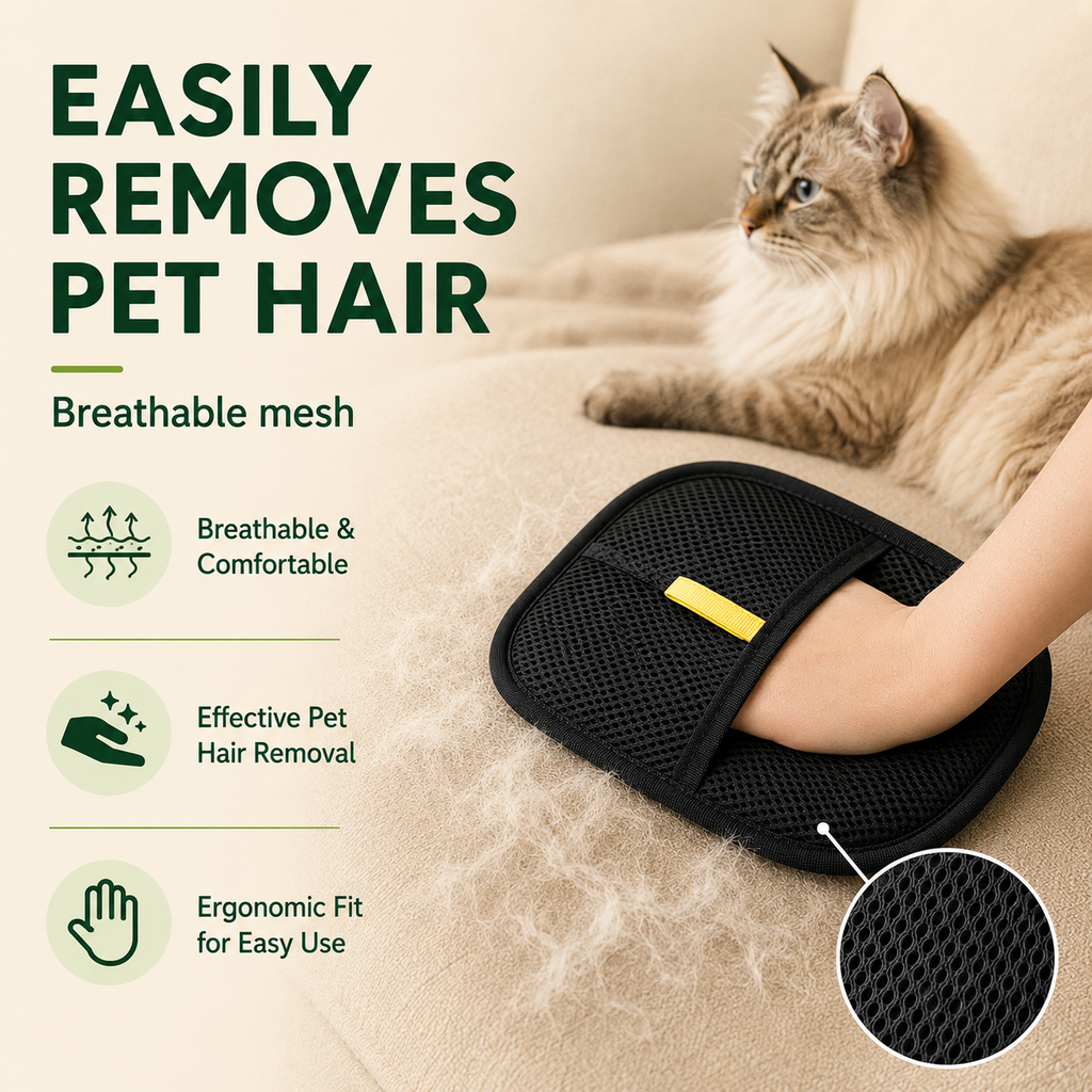 Gant Anti-Poils Animaux 2-en-1