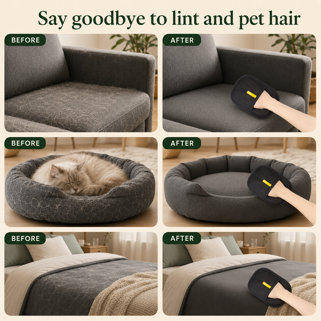 Gant Anti-Poils Animaux 2-en-1